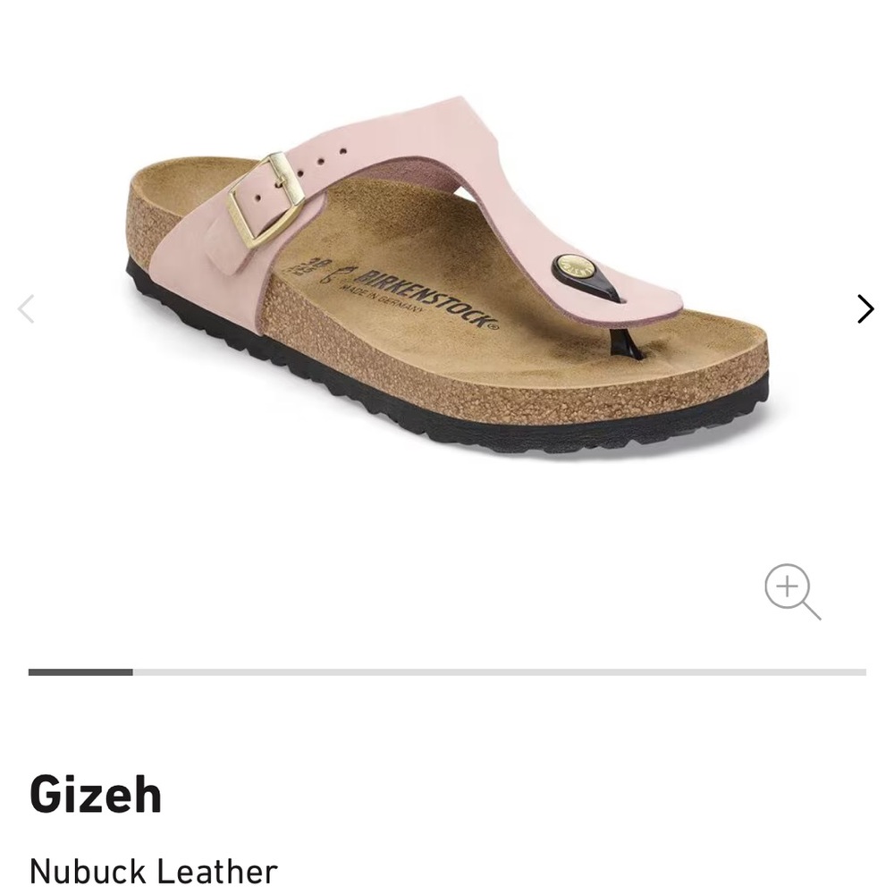 NWT Vegan Light Pink Gizeh Birkenstocks Size 41/Women’s 10